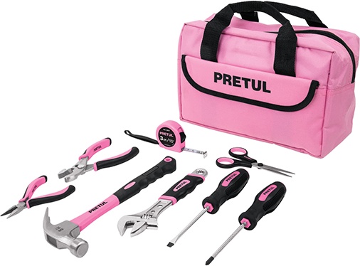 Juego de Herramientas Rosa Pretul (8 Piezas) .Compacto, Práctico y el Regalo Ideal Juego de Herramientas Rosa Pretul (8 Piezas) .Compacto, Práctico y el Regalo Ideal